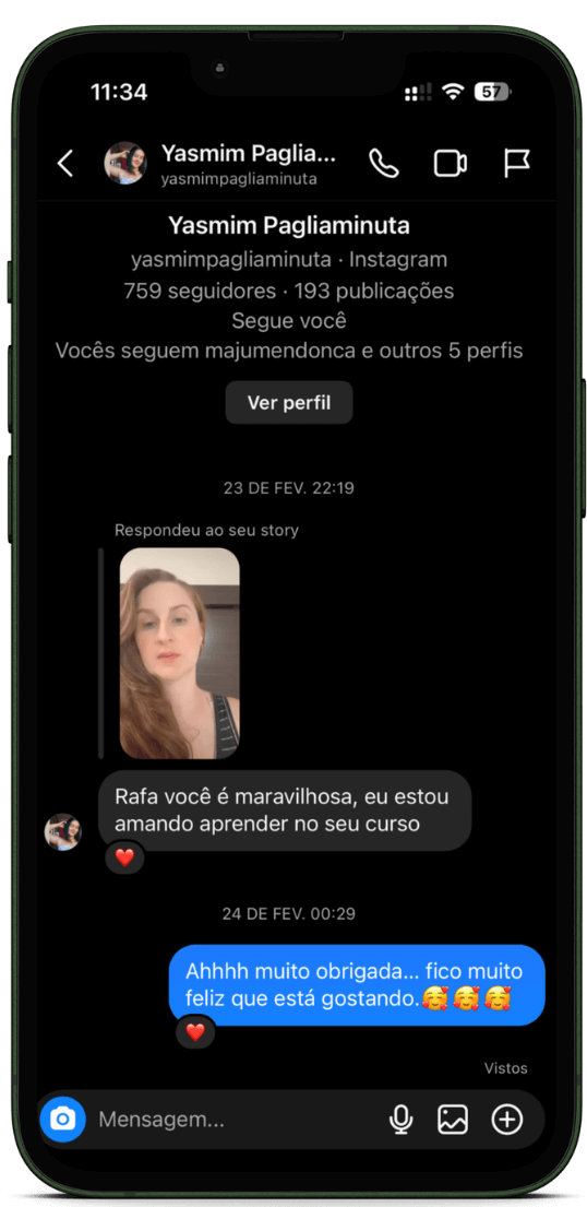 Depoimento de aluna do método Silte